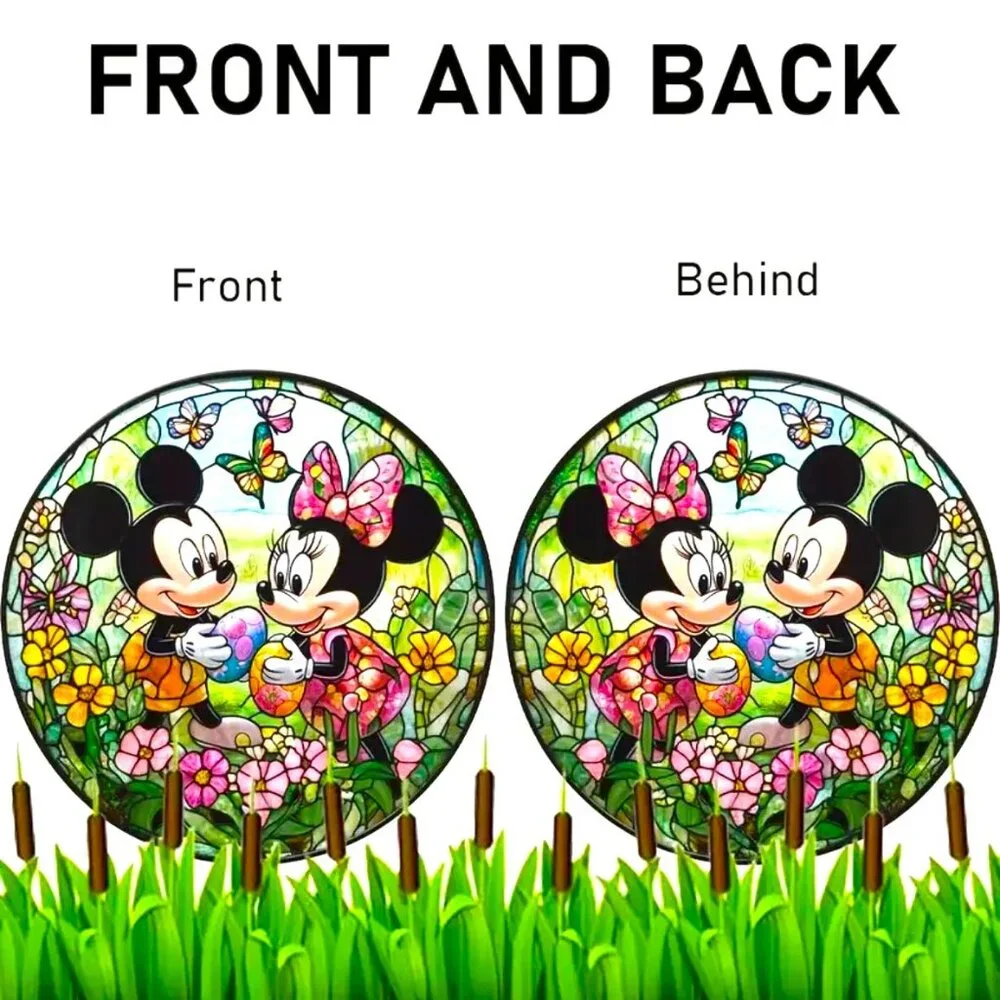 Disney Suncatcher Mickey Mouse Minnie Easter Egg Hanging Window Decor Colorful